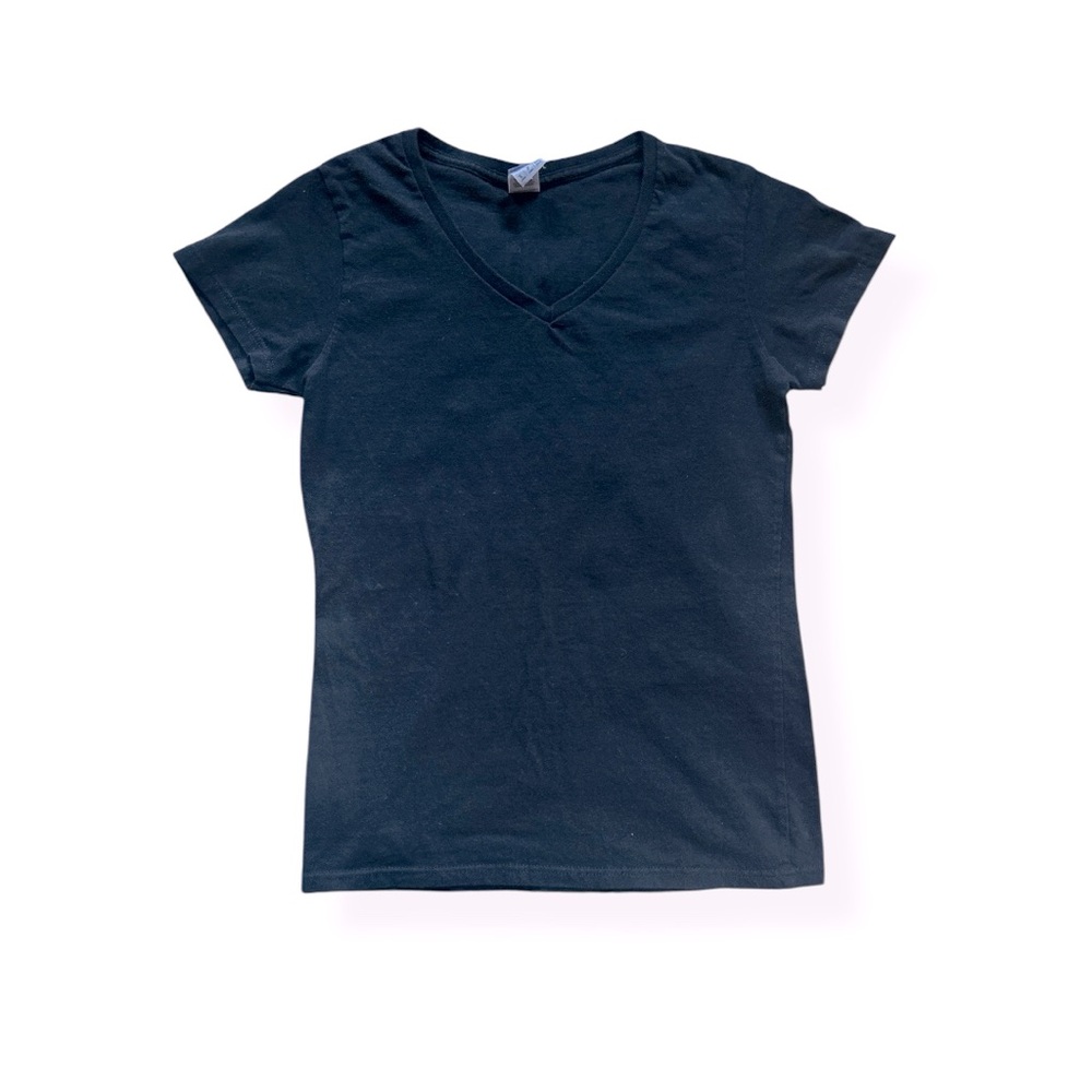 Gildan Black Short Sleeve V-Neck Tee